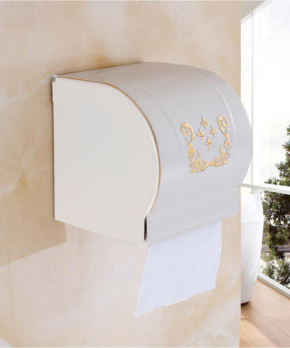 Avelena | Fashion Weiße Wandmontierte Badehardware Sätze Papiertuchhalter Regal Badezimmer Zubehör Oys-0227R