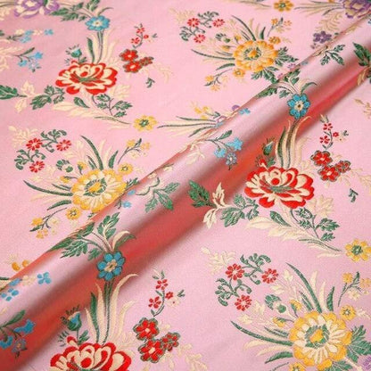 Avelena | Blumenstoffe Brokat Jacquard Musterstoff Zum Nähen Von Cheongsam und Kimono Material für Diy
