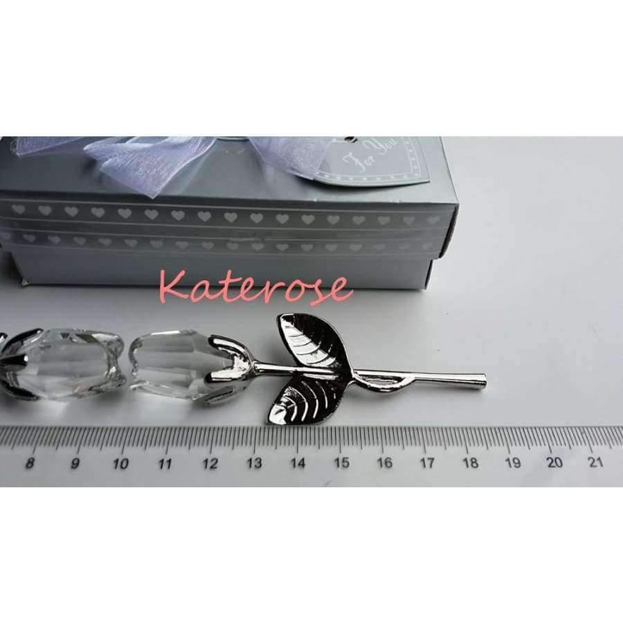 Avelena | 10 Pcs/Lot Choice Crystal Long Style Rose Wedding Gifts Bridal Party Giveaway Gift For Guests