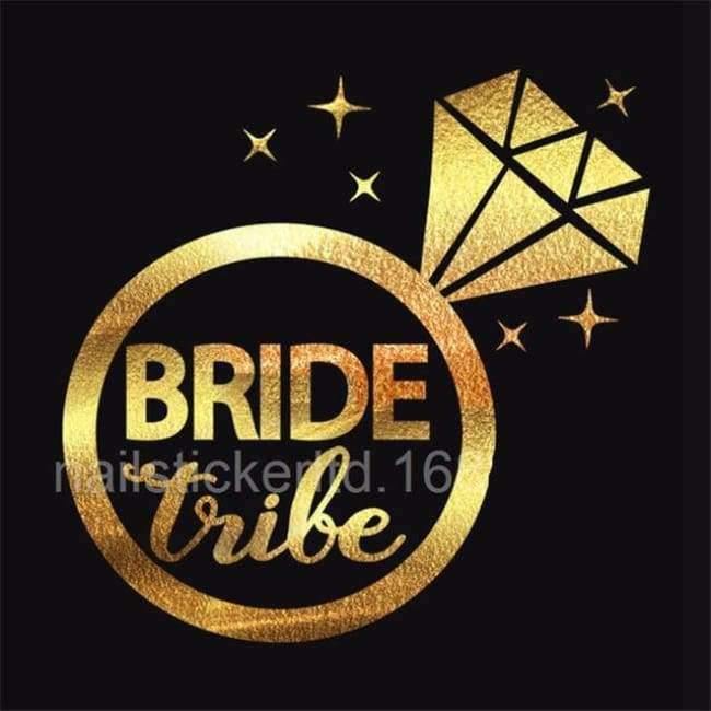 Avelena | 25Pc Team Bride Temporäre Tätowierung Junggesellenabschied Junggesellinnenabschied Zubehör Brautjungfer Bridal Shower Hochzeitsdekoration Partybedarf,Q