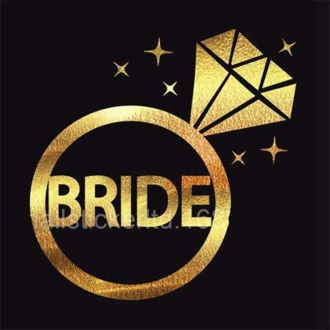 Avelena | 25Pc Team Bride Temporäre Tätowierung Junggesellenabschied Junggesellinnenabschied Zubehör Brautjungfer Bridal Shower Hochzeitsdekoration Partybedarf,Q