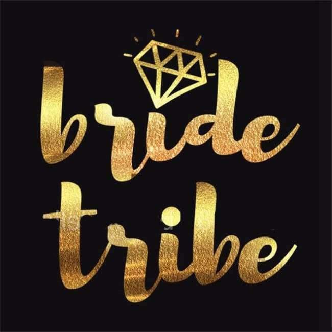 Avelena | 25Pc Team Bride Temporäre Tätowierung Junggesellenabschied Junggesellinnenabschied Zubehör Brautjungfer Bridal Shower Hochzeitsdekoration Partybedarf,Q