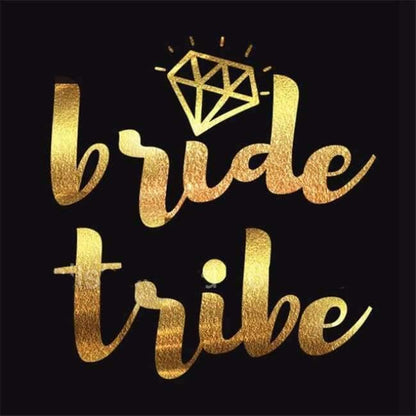 Avelena | 25Pc Team Bride Temporäre Tätowierung Junggesellenabschied Junggesellinnenabschied Zubehör Brautjungfer Bridal Shower Hochzeitsdekoration Partybedarf,Q