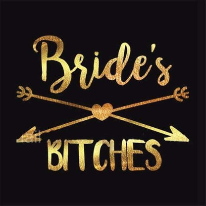 Avelena | 25Pc Team Bride Temporäre Tätowierung Junggesellenabschied Junggesellinnenabschied Zubehör Brautjungfer Bridal Shower Hochzeitsdekoration Partybedarf,Q