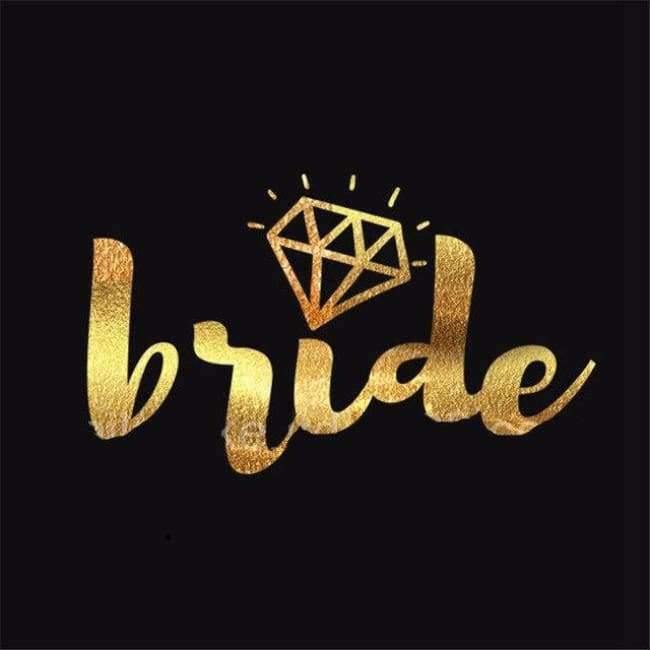 Avelena | 25Pc Team Bride Temporäre Tätowierung Junggesellenabschied Junggesellinnenabschied Zubehör Brautjungfer Bridal Shower Hochzeitsdekoration Partybedarf,Q