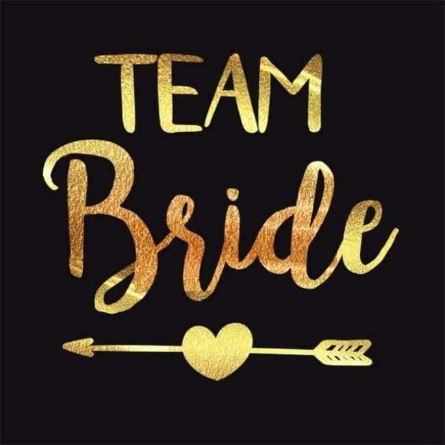 Avelena | 25Pc Team Bride Temporäre Tätowierung Junggesellenabschied Junggesellinnenabschied Zubehör Brautjungfer Bridal Shower Hochzeitsdekoration Partybedarf,Q