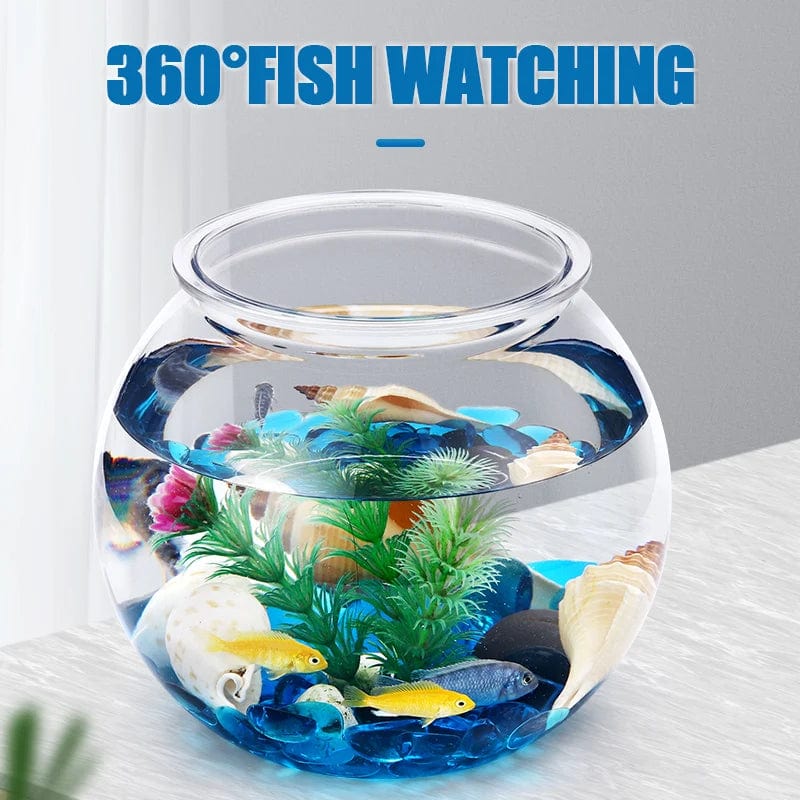 Avelena | Fischschüssel Plastik L M S Größen Desktop Aquarium Tanks Rund Haltbar Fischbehälter Für Betta Und Alle Mini Fische