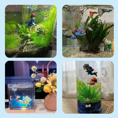 Avelena | Fischtank Dekorationen Aquarium Zubehör Schwimmender Taucher Aquarium Ornamente Kleine Schwimmende Kugel Aquarium Zubehör