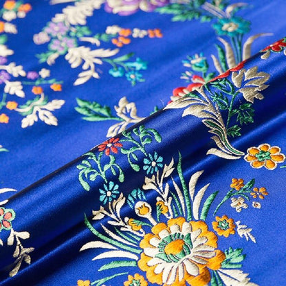 Avelena | Blumenstoffe Brokat Jacquard Musterstoff Zum Nähen Von Cheongsam und Kimono Material für Diy