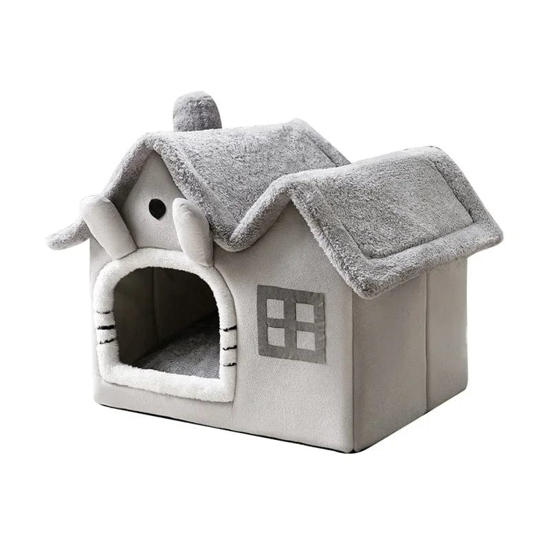 Avelena | Faltbares Katzenhaus Winterwarm Chihuahua Höhlenbett Katzenkorb Für Kleine Hunde Warmweiche Katzenbettmatte Kennel Welpenhaus Tiefschlaf