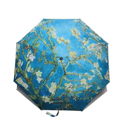Avelena | Faltbarer Regenschirm Damen Winddichter Regenschirm Van Gogh Ölgemälde Regenschirm Regen Damen Qualitätsregenschirme Uby01