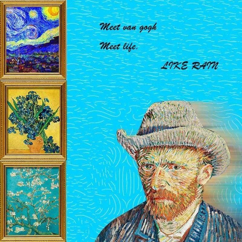Avelena | Faltbarer Regenschirm Damen Winddichter Regenschirm Van Gogh Ölgemälde Regenschirm Regen Damen Qualitätsregenschirme Uby01