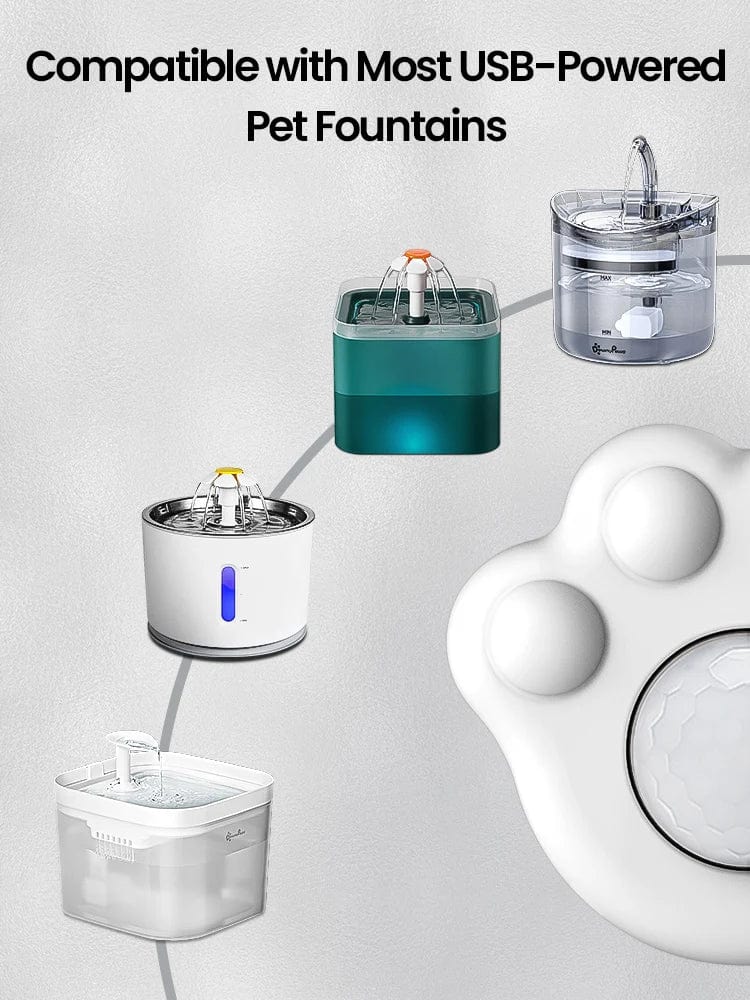 Avelena | Downypaws Pfotenförmiger Pir Bewegungsmelder Für Automatische Katzenbrunnen Infrarotsensor Für Alle Tier-Wasser-Spender Mit Usb-Schnittstelle