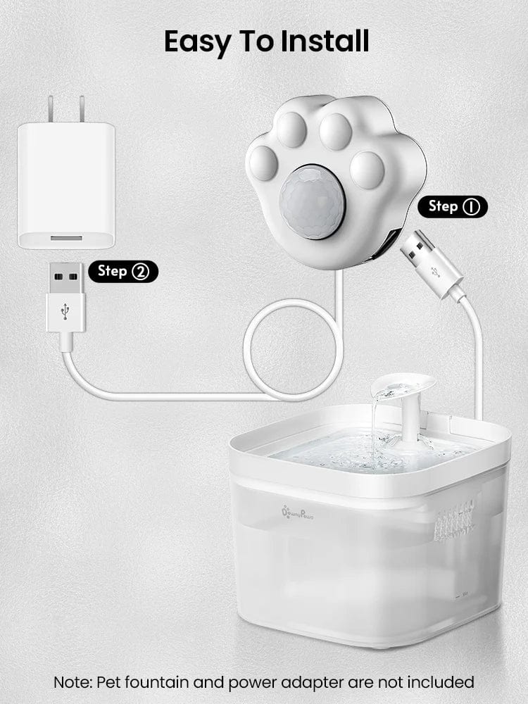 Avelena | Downypaws Pfotenförmiger Pir Bewegungsmelder Für Automatische Katzenbrunnen Infrarotsensor Für Alle Tier-Wasser-Spender Mit Usb-Schnittstelle
