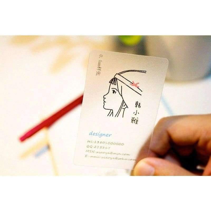 Avelena | Kostenloser Versand 200 Stück Plastik Transparente Pvc Visitenkarte Einseitiger Druck Klare Karte Matte Oberfläche 0,36 Mm Dicke