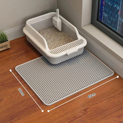 Avelena | Katzenstreu Matte Katzenzubehör Doppel-Schicht Rutschfest Große Haustier Katzenstreu Box Filter Matte Verschleißfeste Katzenstreu Matte Free Shipping