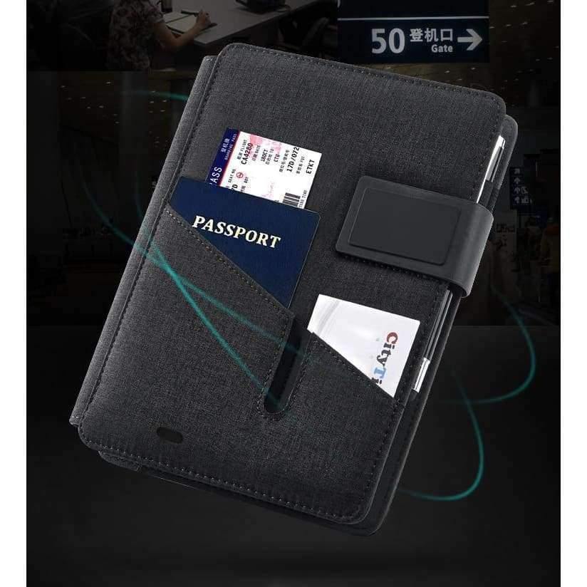 Avelena | Multi-Funktionsnotizbuch mit 5000 Mah Powerbank Geschenke für Unternehmen Büromaterial Schreibblock A5