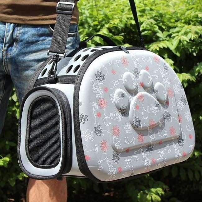 Avelena | Haustier Hund Katze Trage Tasche Atmungsaktive Outdoor Schultertaschen Reisetasche Faltbare Tragebox Zusammenklappbarer Käfig Tragetasche Handtasche