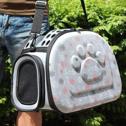 Avelena | Haustier Hund Katze Trage Tasche Atmungsaktive Outdoor Schultertaschen Reisetasche Faltbare Tragebox Zusammenklappbarer Käfig Tragetasche Handtasche
