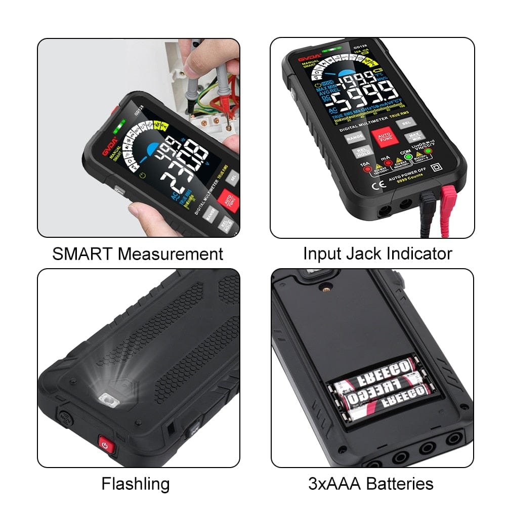 Avelena | Gvda Neue Smart Multimeter Auto Range 1000V 10A Digitaler Kondensatortester True Rms Rel Ohm Hz Ac Dc Spannungsmesser Multimeter