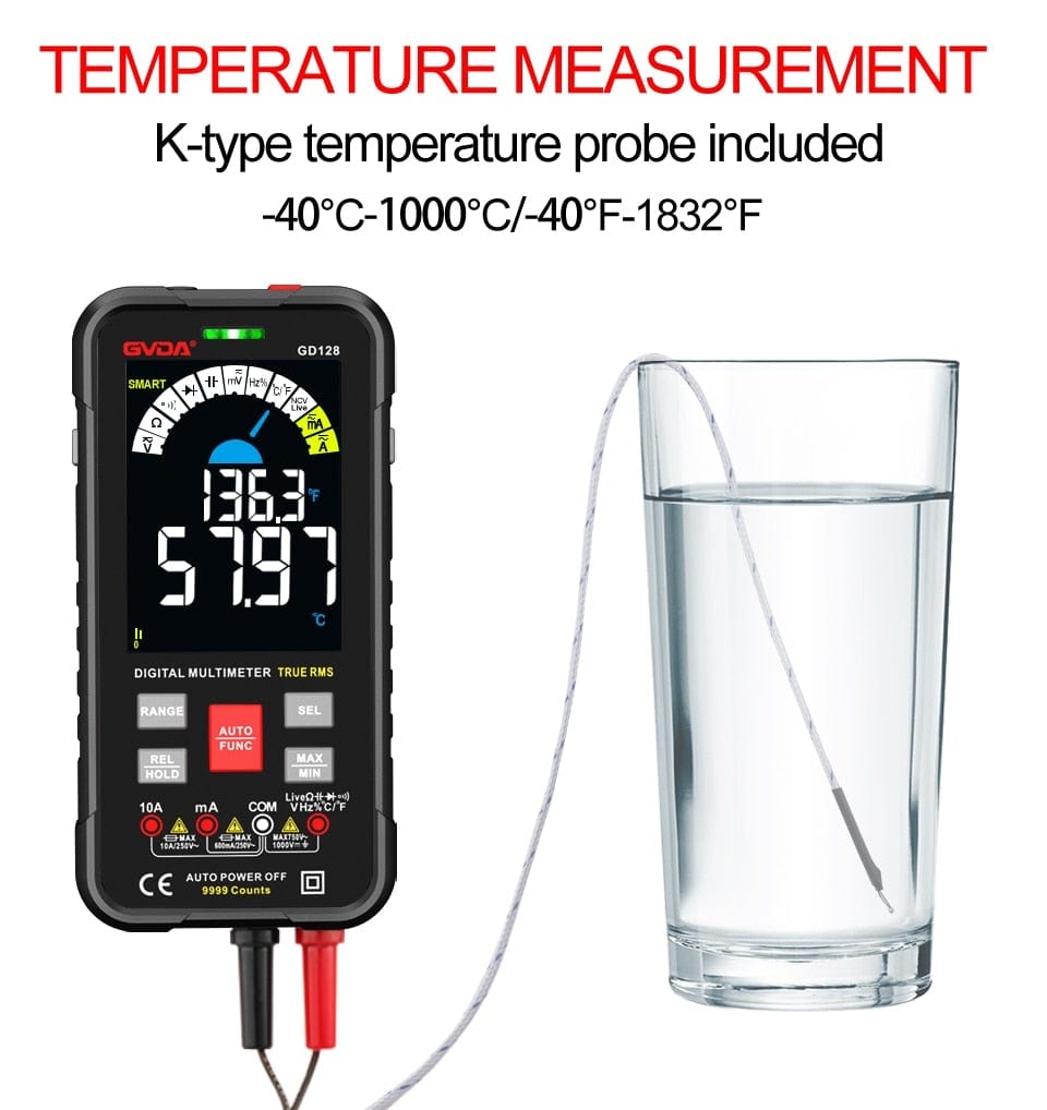 Avelena | Gvda Neue Smart Multimeter Auto Range 1000V 10A Digitaler Kondensatortester True Rms Rel Ohm Hz Ac Dc Spannungsmesser Multimeter