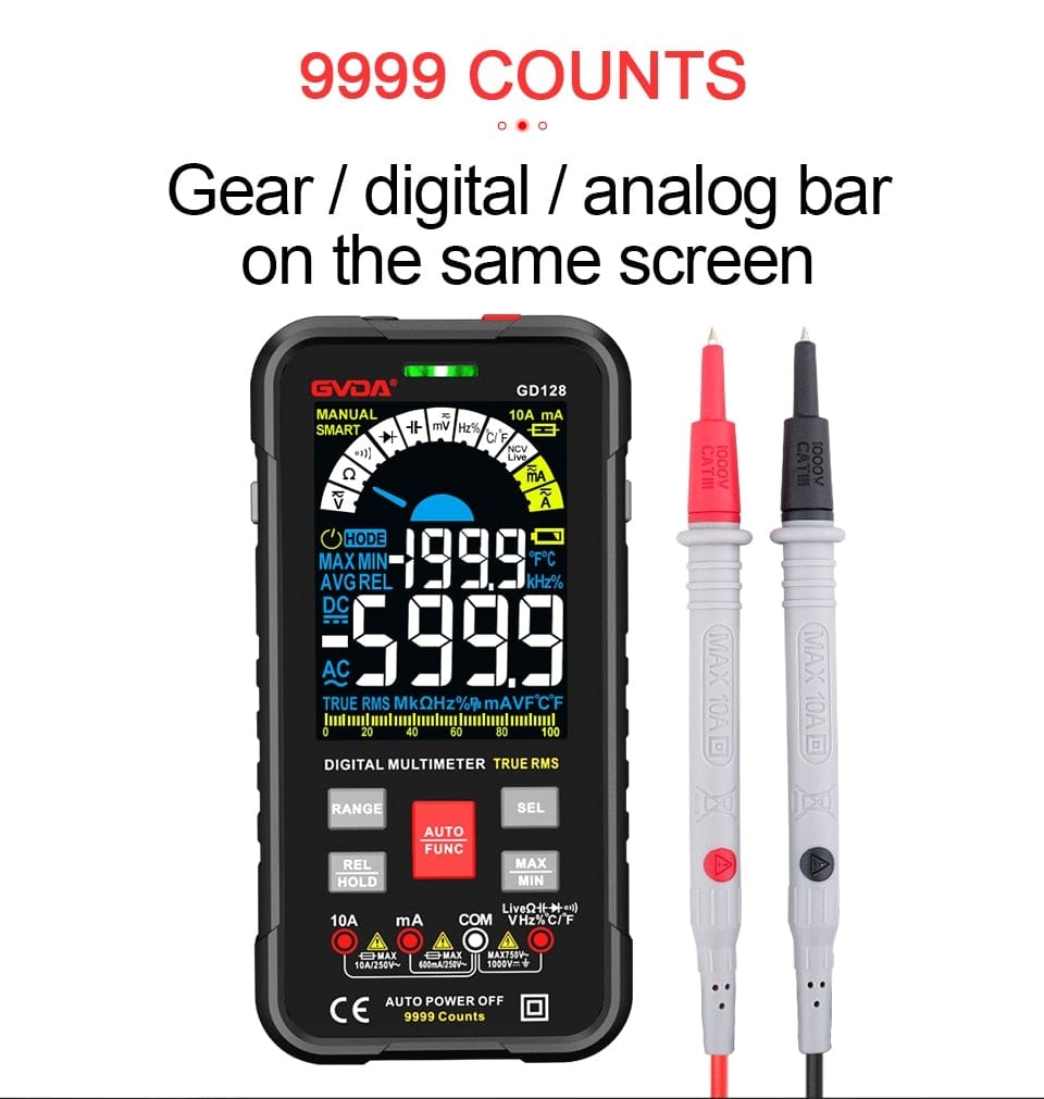 Avelena | Gvda Neue Smart Multimeter Auto Range 1000V 10A Digitaler Kondensatortester True Rms Rel Ohm Hz Ac Dc Spannungsmesser Multimeter
