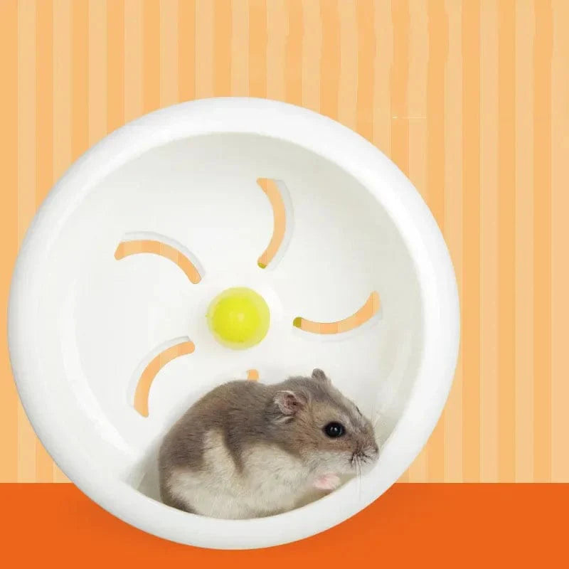 Avelena | Hamster-Rad Lautlos Kleintier-Übungsrad Plastik Laufdisc Spielzeug Für Hamsterkäfig Kleintier-Sportrad Haustierzubehör