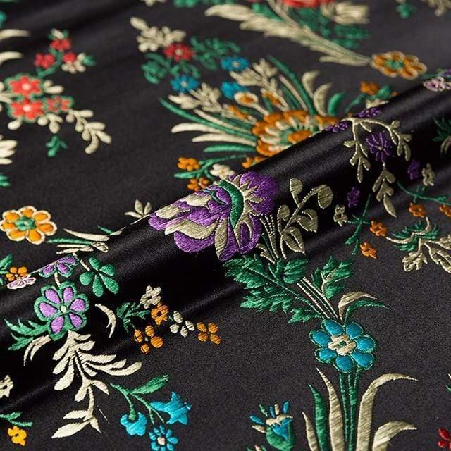 Avelena | Blumenstoffe Brokat Jacquard Musterstoff Zum Nähen Von Cheongsam und Kimono Material für Diy