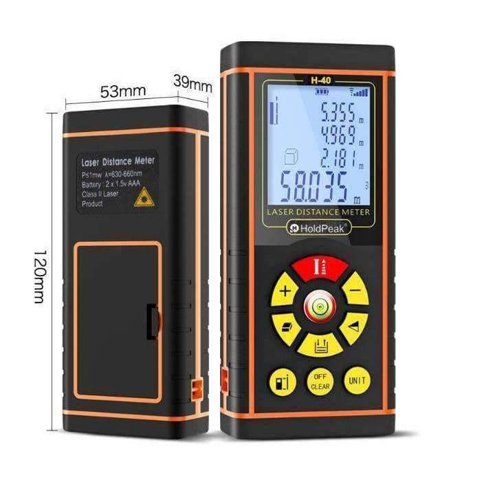 Avelena | Holdpeak Entfernungsmesser Roulette Hp-40 40M Laser-Distanzmesser Digitaler Elektronischer Messschneider Reichweite Volumenprüfer
