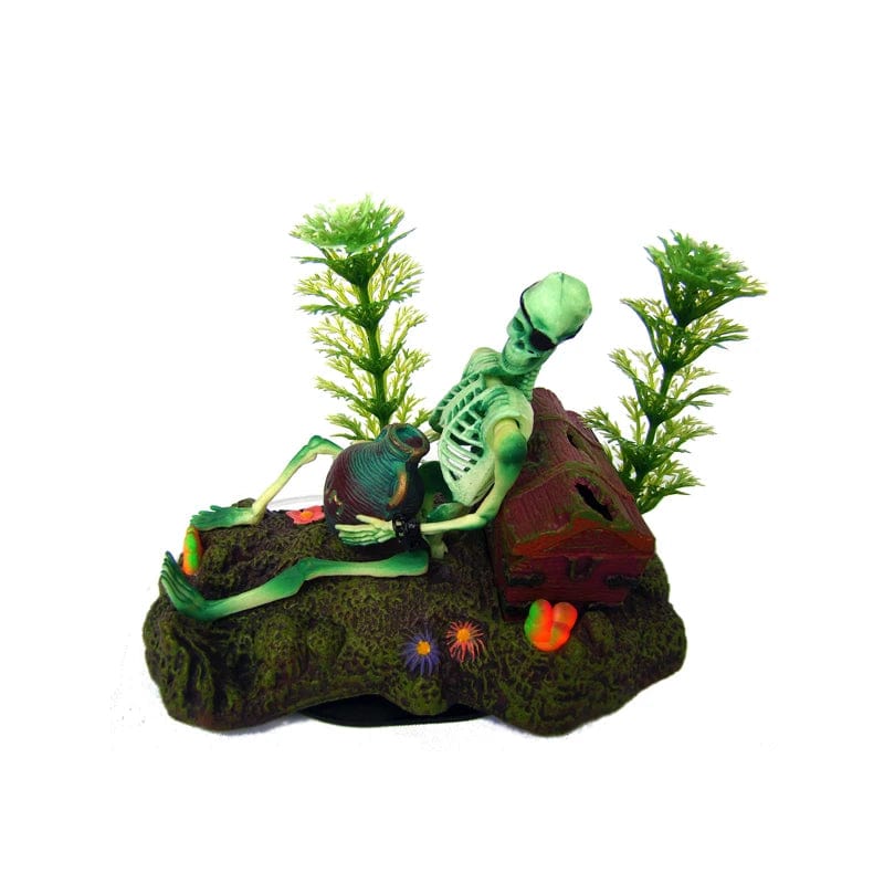 Avelena | Heiße Aquarien Dekoration Skeleton Auf Toilette Fisch Tank Ornament Dekor Für Aquarium Tank Wj07