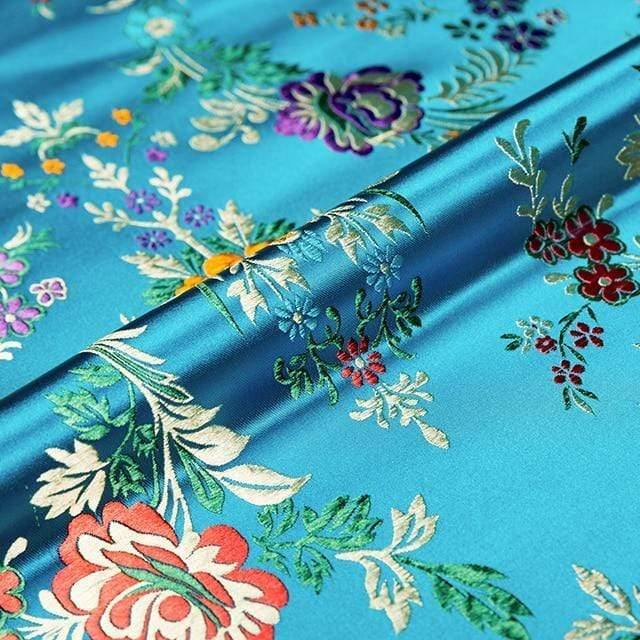 Avelena | Blumenstoffe Brokat Jacquard Musterstoff Zum Nähen Von Cheongsam und Kimono Material für Diy
