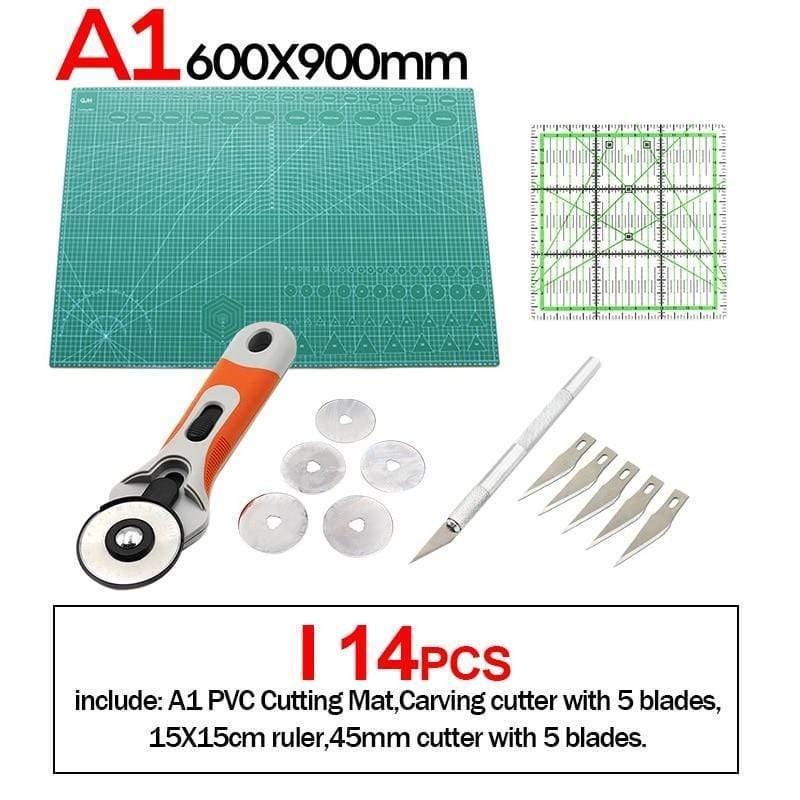 Avelena | A1A2A3A4 Pvc Schneidematte Diy Lederhandwerk Werkzeug Doppelseitige Selbstheilende Matte Pad Schneid Patchwork Nähwerkzeug Set