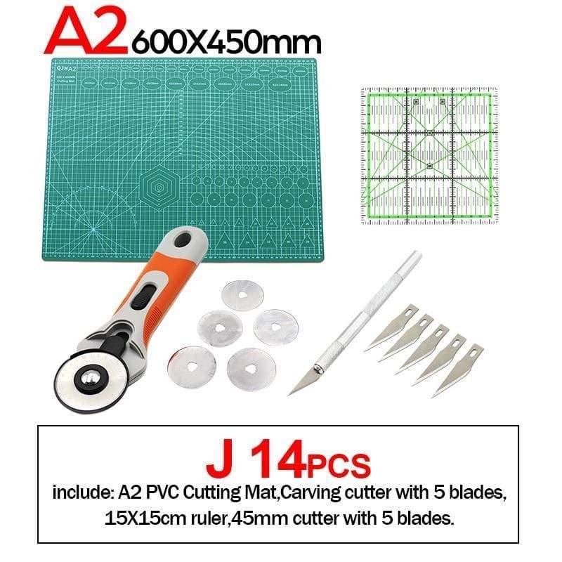 Avelena | A1A2A3A4 Pvc Schneidematte Diy Lederhandwerk Werkzeug Doppelseitige Selbstheilende Matte Pad Schneid Patchwork Nähwerkzeug Set