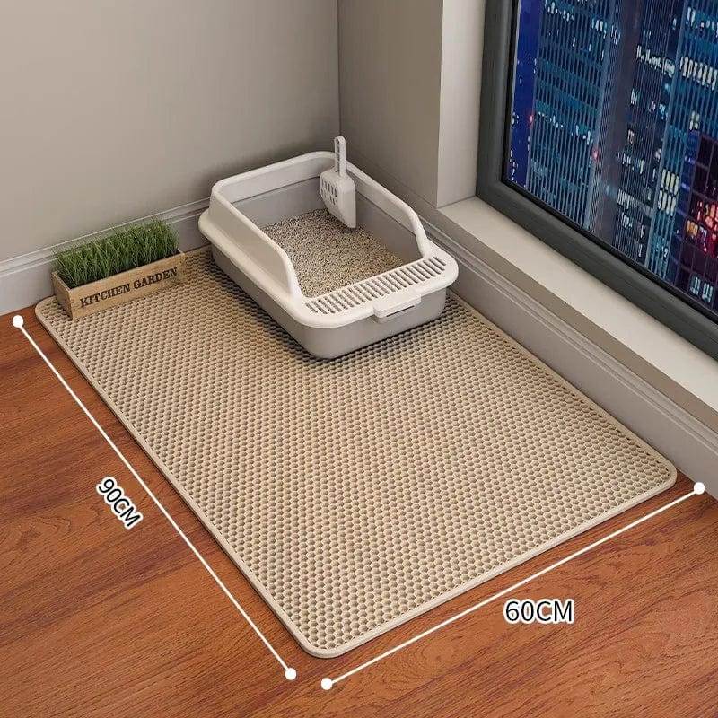 Avelena | Katzenstreu Matte Katzenzubehör Doppel-Schicht Rutschfest Große Haustier Katzenstreu Box Filter Matte Verschleißfeste Katzenstreu Matte Free Shipping
