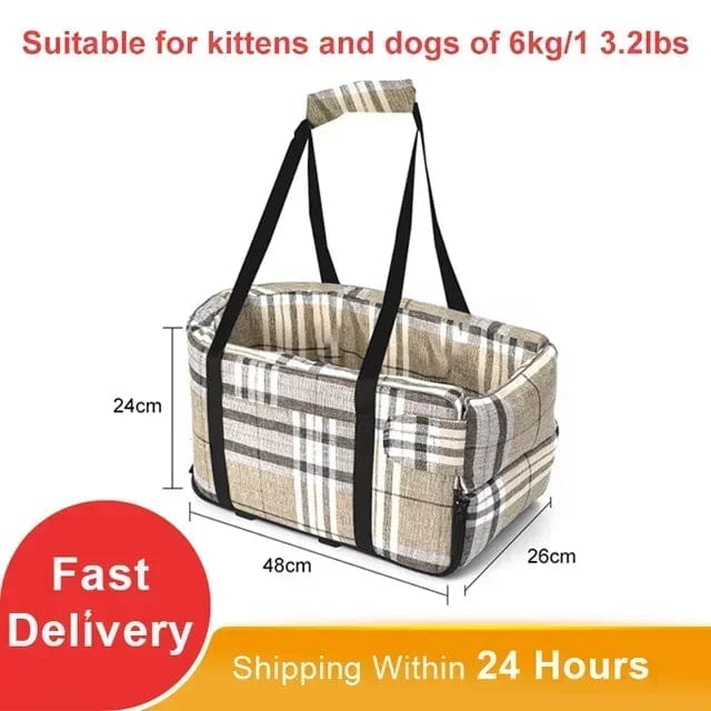 Avelena | Transportables Katzen- Und Hunde-Bett Reise Zentralsteuerung Auto Sicherheits-Tier Sitz Transport Hunde-Trägerschutz Für Kleine Hunde Chihuahua Teddy