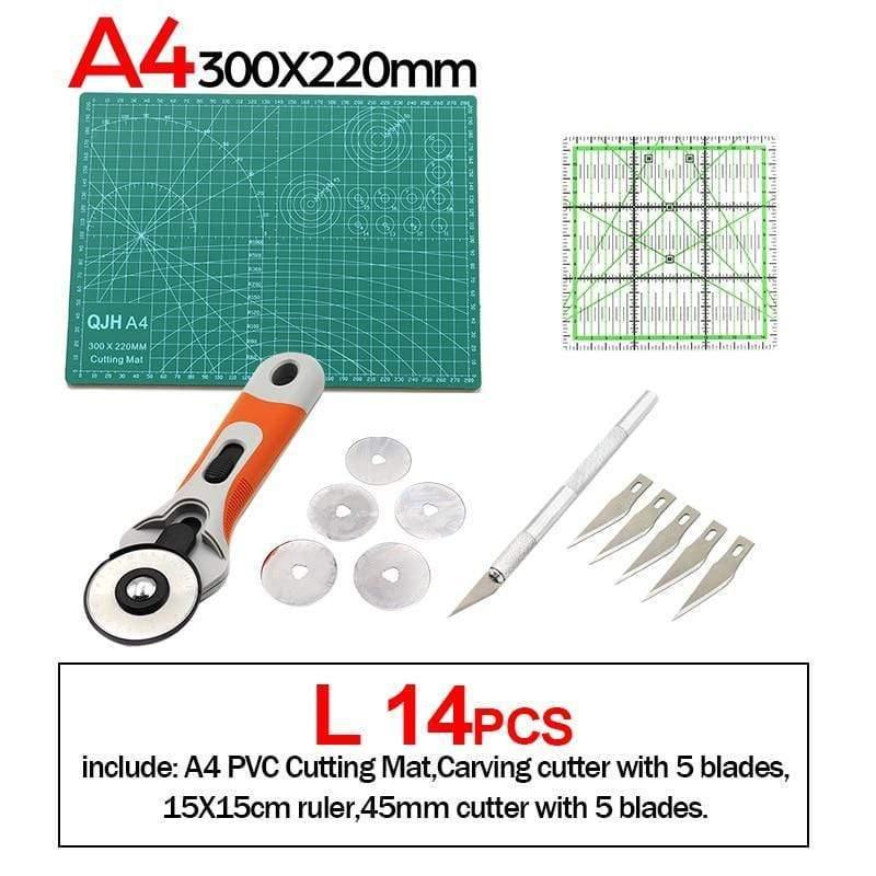Avelena | A1A2A3A4 Pvc Schneidematte Diy Lederhandwerk Werkzeug Doppelseitige Selbstheilende Matte Pad Schneid Patchwork Nähwerkzeug Set