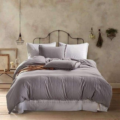 Avelena | 2/3Tlg Pink Bettwäsche Sets Mit Kleinen Ball Mikrofasern Stoff Twin Double Queen King Bettbezug Kissenbezug Bequemes Zuhause Textil