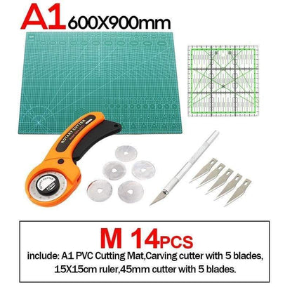 Avelena | A1A2A3A4 Pvc Schneidematte Diy Lederhandwerk Werkzeug Doppelseitige Selbstheilende Matte Pad Schneid Patchwork Nähwerkzeug Set