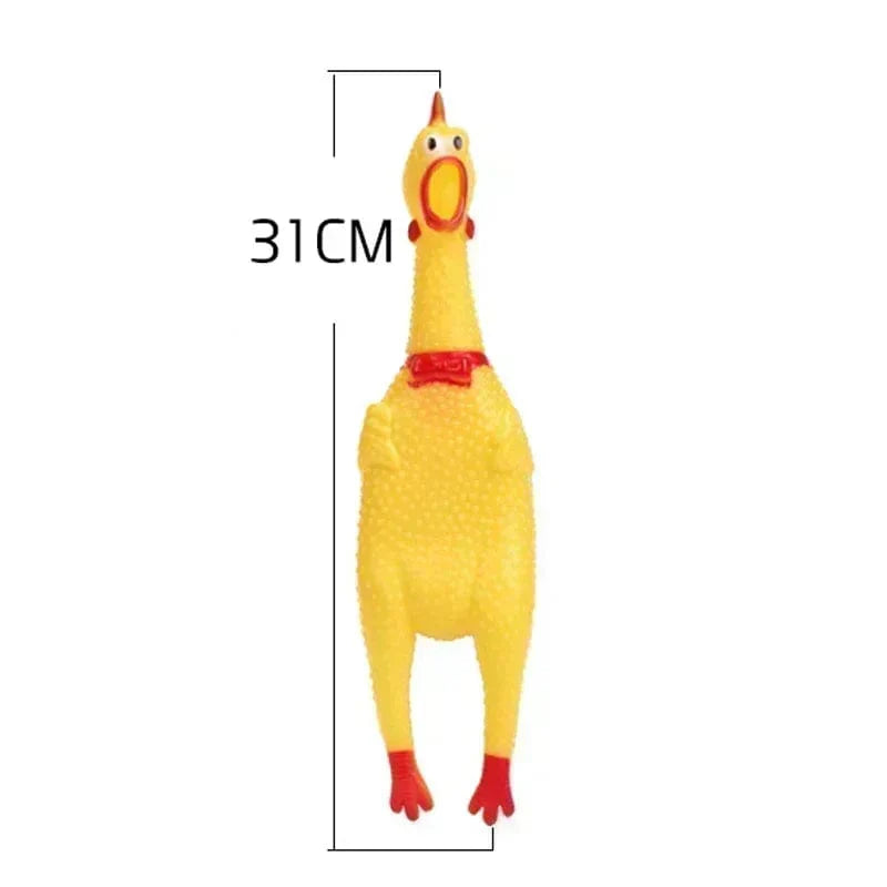 Avelena | Neues Haustier Hund Quietscht Spielzeug Schreiendes Huhn Quetsch Hund Kauen Spielzeug Langlebig Und Spaß Gelbes Gummi Auspuff Huhn 17Cm 31Cm 40Cm Spielzeuge
