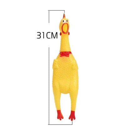 Avelena | Neues Haustier Hund Quietscht Spielzeug Schreiendes Huhn Quetsch Hund Kauen Spielzeug Langlebig Und Spaß Gelbes Gummi Auspuff Huhn 17Cm 31Cm 40Cm Spielzeuge