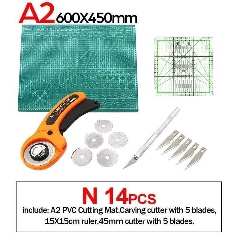 Avelena | A1A2A3A4 Pvc Schneidematte Diy Lederhandwerk Werkzeug Doppelseitige Selbstheilende Matte Pad Schneid Patchwork Nähwerkzeug Set