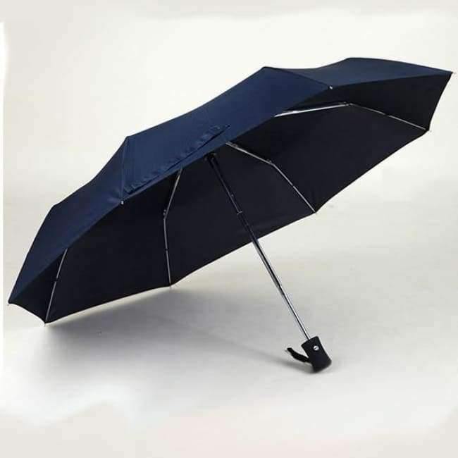 Avelena | Damen Vollautomatischer Aluminium-Fiberglas Robuster Rahmen Drei-Faltbarer Kompakter Großer Regenschirm