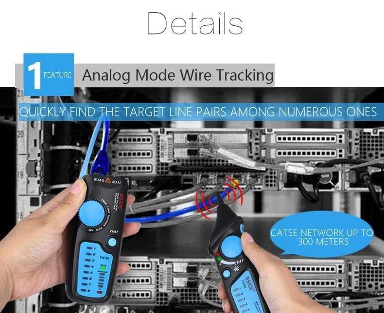 Avelena | Netzwerk Ethernet Kabel Lan Tester Tracker Telefon Rj45 Rj11 Telefonkabel Usb Kabel Analysator Detektor Leitungsfinder Werkzeuge Ms6812