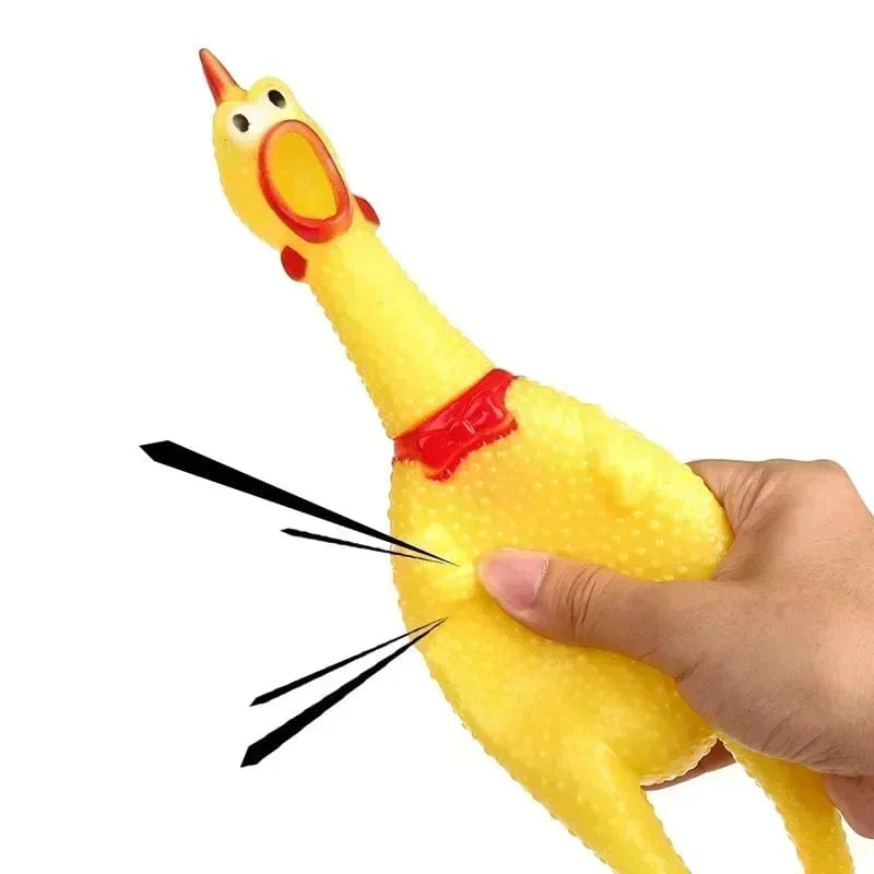 Avelena | Neues Haustier Hund Quietscht Spielzeug Schreiendes Huhn Quetsch Hund Kauen Spielzeug Langlebig Und Spaß Gelbes Gummi Auspuff Huhn 17Cm 31Cm 40Cm Spielzeuge