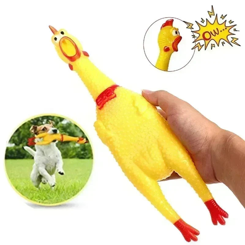 Avelena | Neues Haustier Hund Quietscht Spielzeug Schreiendes Huhn Quetsch Hund Kauen Spielzeug Langlebig Und Spaß Gelbes Gummi Auspuff Huhn 17Cm 31Cm 40Cm Spielzeuge
