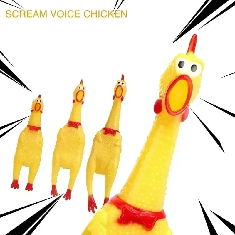 Avelena | Neues Haustier Hund Quietscht Spielzeug Schreiendes Huhn Quetsch Hund Kauen Spielzeug Langlebig Und Spaß Gelbes Gummi Auspuff Huhn 17Cm 31Cm 40Cm Spielzeuge