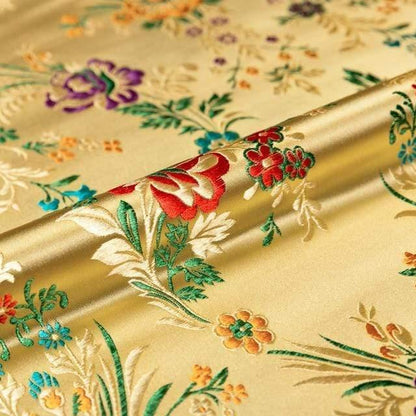Avelena | Blumenstoffe Brokat Jacquard Musterstoff Zum Nähen Von Cheongsam und Kimono Material für Diy
