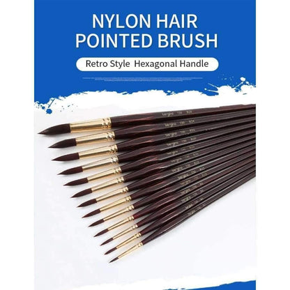 Avelena | Professioneller Aquarellpinsel mit Nylonhaaren, Spitz, Aquarell-, Öl-, Acrylmalpinsel für Künstler, Kunstbedarf 730