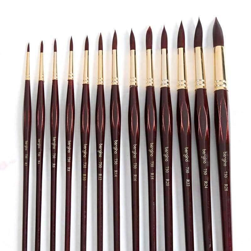 Avelena | Professioneller Aquarellpinsel mit Nylonhaaren, Spitz, Aquarell-, Öl-, Acrylmalpinsel für Künstler, Kunstbedarf 730
