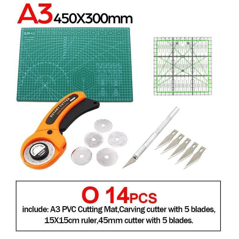 Avelena | A1A2A3A4 Pvc Schneidematte Diy Lederhandwerk Werkzeug Doppelseitige Selbstheilende Matte Pad Schneid Patchwork Nähwerkzeug Set